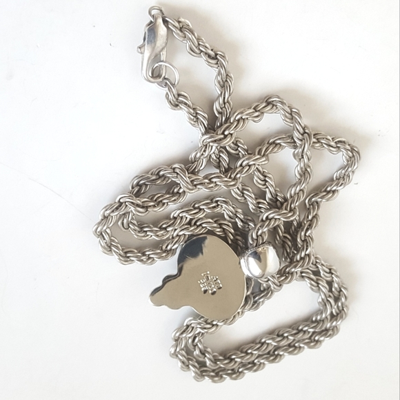 Sterling Silver Gold Matrix Turquoise Pendant & Rope Chain 💎 ATI Mexico MCM - Picture 8 of 15